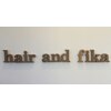ヘアーアンドフィーカ(hair and fika)のお店ロゴ