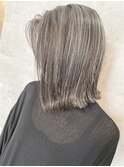 細めコントラストハイライト_プラチナグレイジュ