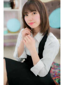 ミック ヘアアンドメイク アップ 駒込店(miq Hair&Make up) 好感度大◎黒髪グレージュカラーツヤ髪ストレートa1