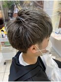 ショートマッシュ /アッシュベージュ/束感ショート