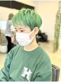 【志治幸佳】ショート/グリーン/緑