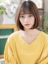 カバーヘア ブリス 戸田公園西口店(COVER HAIR bliss) シースルーバング艶カラー前下がりボブc5戸田公園20代30代40代