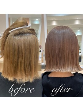 アッシュ 中目黒店(Ash) プレミアム髪質改善縮毛矯正　ブリーチ毛編