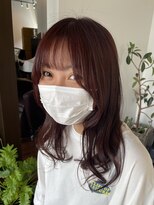 スタジオフェリース ピンクブラウン　顔周りレイヤー