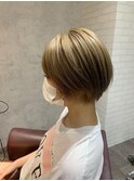 【横浜/Afinar】ショート×ミルクティベージュ