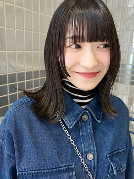 ミヨン 熊本店(miyon) 姫カット☆前髪ぱっつん☆ナチュラルブラウンカラー