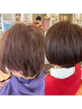 アシャ ヘアー ソリューション 神戸店(asha hair solution) 50代/60代/ショートボブ
