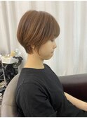 簡単スタイリング丸みショートヘア