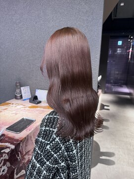 ペレ 栄店(PELE) デザインカラー/レイヤーカット/ウェットヘア/オリーブベージュ