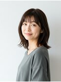 大人女性に似合う外ハネミディアム/ナチュラルスタイル