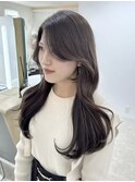 三重桑名韓国レイヤーカット顔周りレイヤーボブベージュカラー