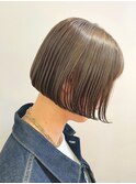 ショートボブ/似合わせ/オリーブカラー/ハイライト