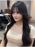 前髪顔周り×ロングレイヤー