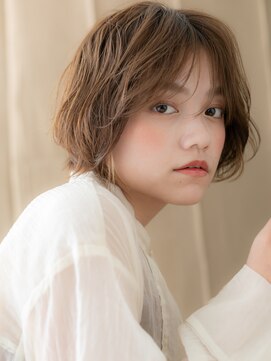 カバーヘア ブリス 大宮西口(COVER HAIR bliss) ナチュラルブラウンひし形フェザーショートボブ309W大宮20代30代
