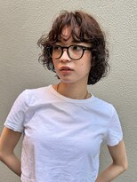 トリッカ 銀座(tricca)&nbsp;パーマボブ／ゆるふわカール／くしゃ質感ボブ／シースルーバング