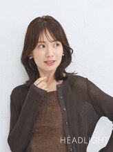 フラッグ バイ ヘッドライト 長岡花園店(FLAG by HEADLIGHT)&nbsp;ミディアムレイヤー×小顔オリーブグレーブラウンココアベージュ