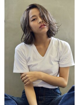 ナナナ パレナ 宝塚店(nanana parena) ミディアムレイヤーゆる巻デジパ／束感ボブかわいい顔まわり