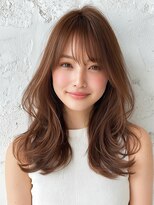 ロティー 天神(loty)&nbsp;レイヤー ブリーチなしダブルカラー 透明感カラー 顔周りカット