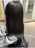 セミロング×ラベンダーブラック