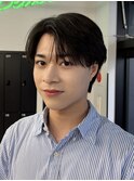 センターパート 毛流れ ニュアンス シースルー 