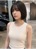 ショートボブ/シースルー/顔周り/30代40代50代/渋谷