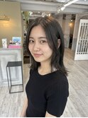 大人の透明感オリーブグレージュ×レイヤーカット