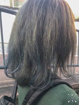 ワンバイワン(ONE BY ONE) インディゴグレー、バレイヤージュ