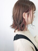 ネイヴィル(navile)&nbsp;☆ピンクベージュインナーカラー×デザインカラーボブディ☆