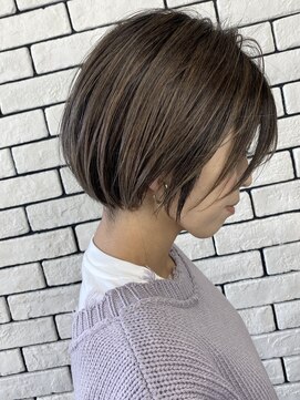 アットラップレーヴ(attrape-reve) 【大人可愛い】20代30代40代小顔ワンサイドハイライトボブ