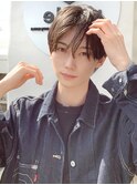 センターパートネオウルフ×コンマバングマッシュヘア 野村恵子