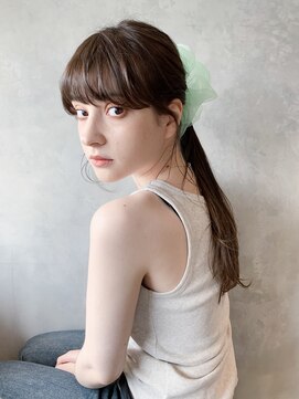 アイティーバイアルバム 松戸店(IT by ALBUM) ポニーテールアレンジ_外ハネボブセクションカラー_28546
