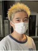 メンズ/アップバング/ツーブロックマッシュ/束感ショート/波巻き