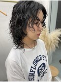 ウルフ ウェーブパーマ