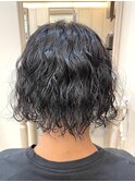 マッシュパーマ/アッシュブラック/カルマパーマ/鎌取/中村郁未