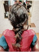 編み下ろしパーティヘア
