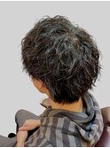 ツーブロウルフマッシュ×ツイストスパイラルパーマ