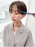 ハンサムショート/ニュアンスパーマ/ベージュカラー/マッシュ