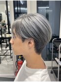 ハイライトメンズ波巻きスパイラルパーマサーフスタイルウルフ