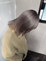 O&nbsp;大人可愛いぱつっとボブダブルカラーハイトーングレージュカラー