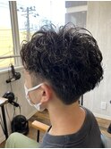 ニュアンスパーマ×アップバングリバーススタイル【葛西】