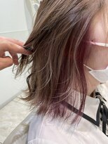 ケンジ 平塚 アネッタ(KENJE annetta)&nbsp;インナーカラー×チェリーレッド