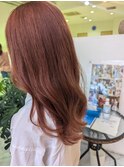 ブリーチ１回☆オレンジブラウンカラー