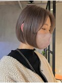 ダブルカラーショートボブインナーカラーハイライトケアブリーチ
