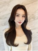 中華美女ワンホンヘア×なめらか艶カラー