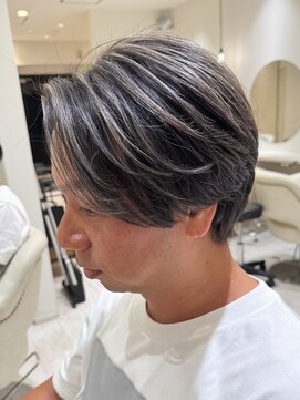 バース 梅田中崎町店(BIRTH) 50代40代白髪ぼかしシルバーメッシュバレイヤージュ