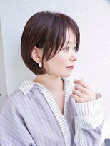 ナツヤ(NATSUYA) 前髪あり耳掛け丸みショートボブ