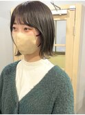 透け感のあるグレージュボブ×上質な艶感