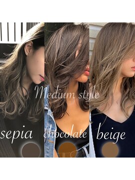 トルネード(TORNADO) 外国人風ハイライトバレイヤージュグレージュチャート