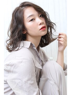 ヘアーメイクパウダー 天王寺寺田町店(Hair make powder) ナチュラルボブ×大人ショートボブ×ウェーブ20代30代40代抜け感