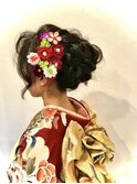編み込みダウンスタイル